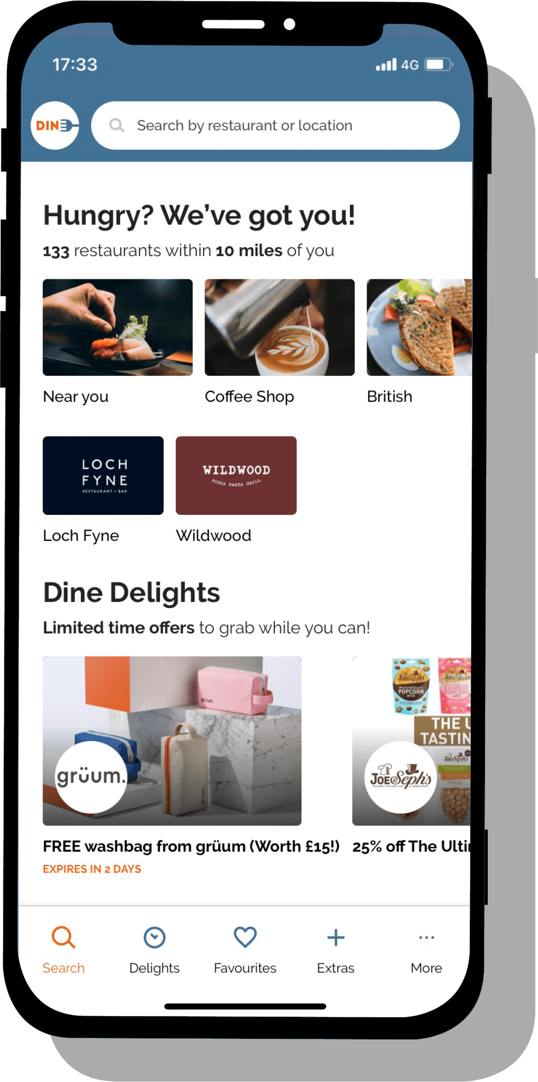 Dine app screenshot