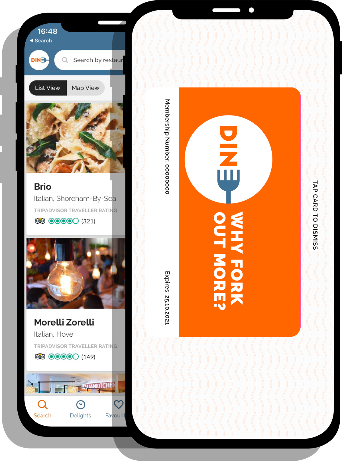 dine app phone image